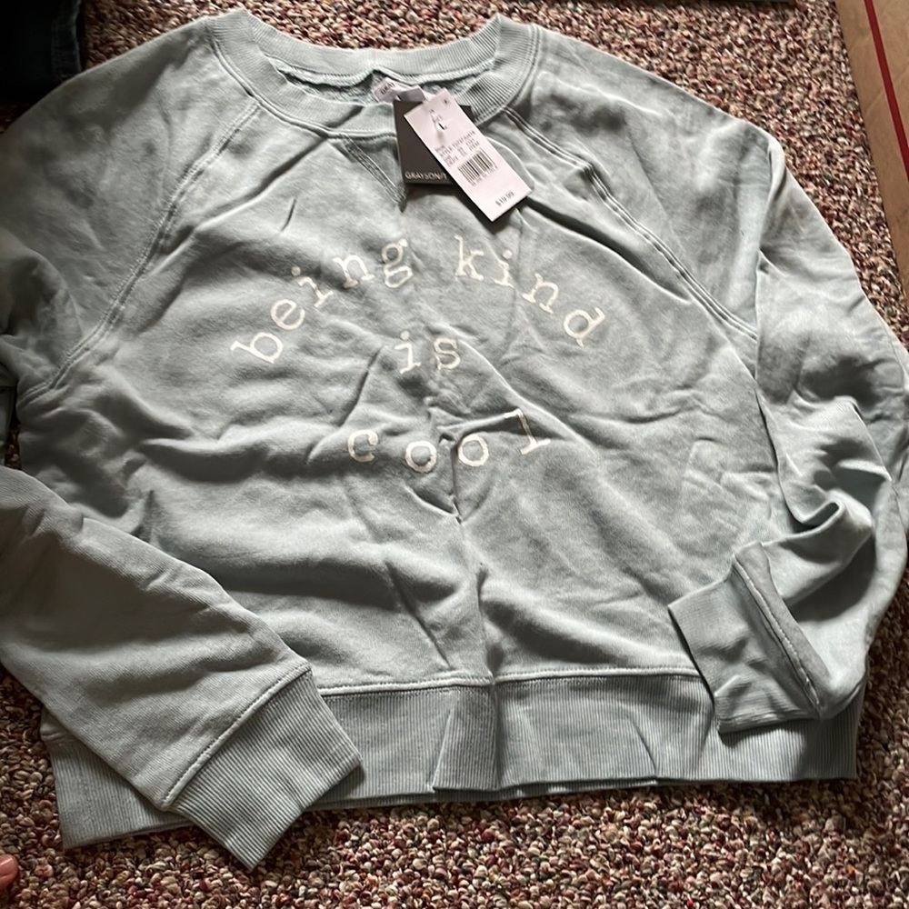 Being kind is cool cropped sweatshirt